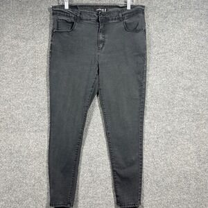 Monkey Ride Jeans Womens 18 3XL Gray Premium Skinny Fit